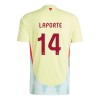 Koszulka Hiszpania Aymeric Laporte 14 Wyjazdowe Euro 2024 Koszulki Piłkarskie Krótki Rękaw